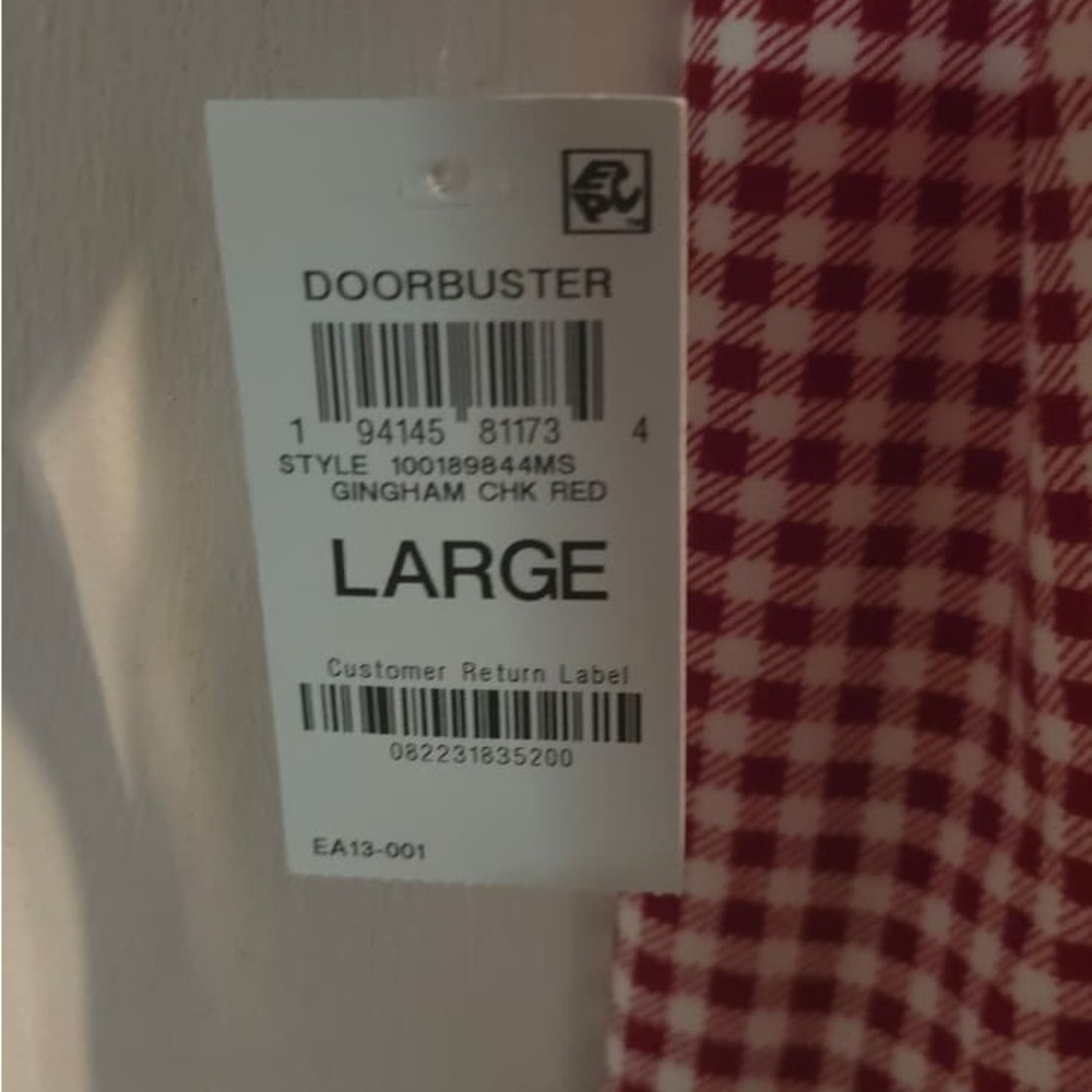Charter Club Red and White Gingham Intimates - Picture 12 of 15